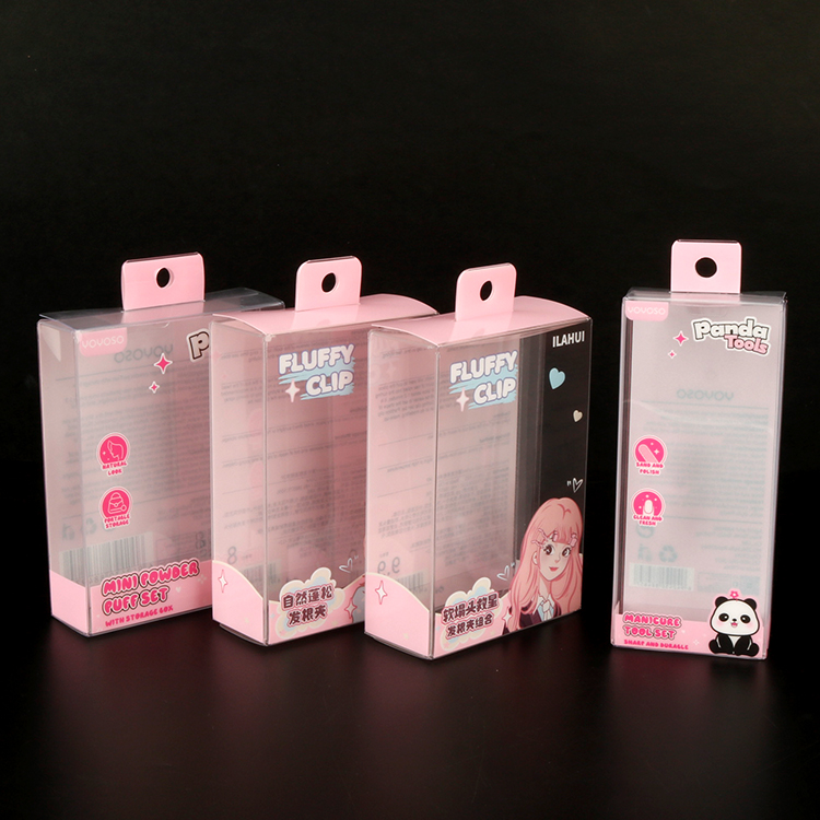 Folding Hair Root Clip PET Plastic Box