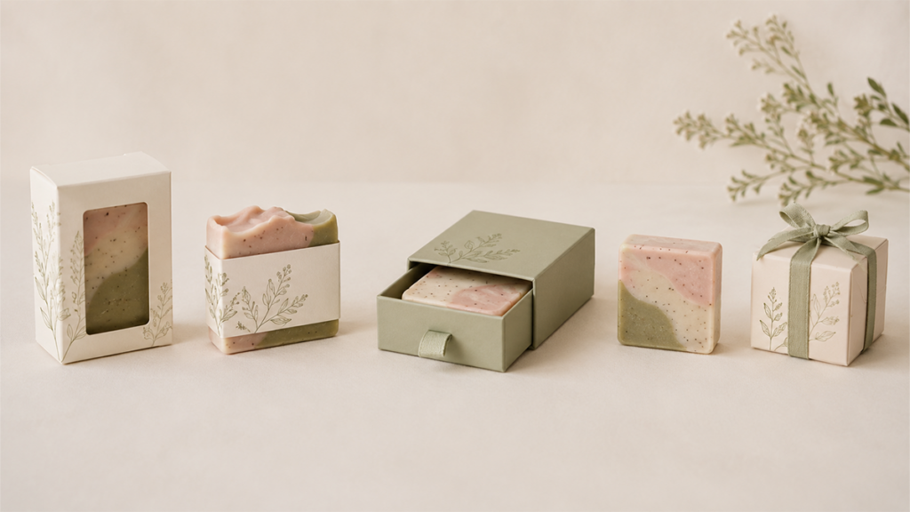 Sustainable soap packaging boxes for organic skincare products