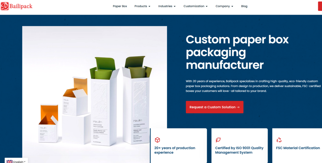 paper box packaging manufacturer production line