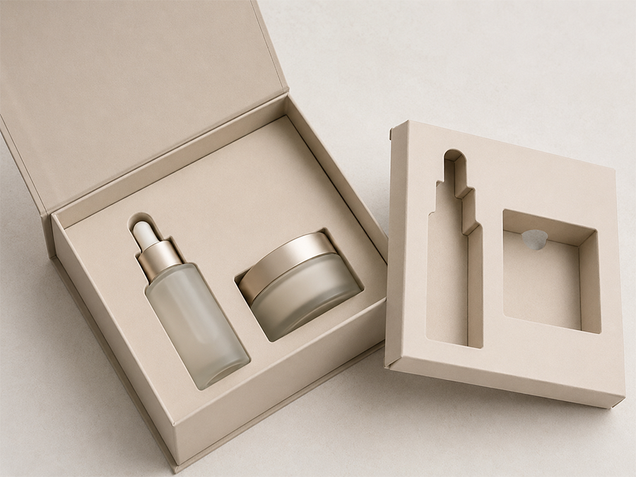 different insert structures including slots dividers and layered designs