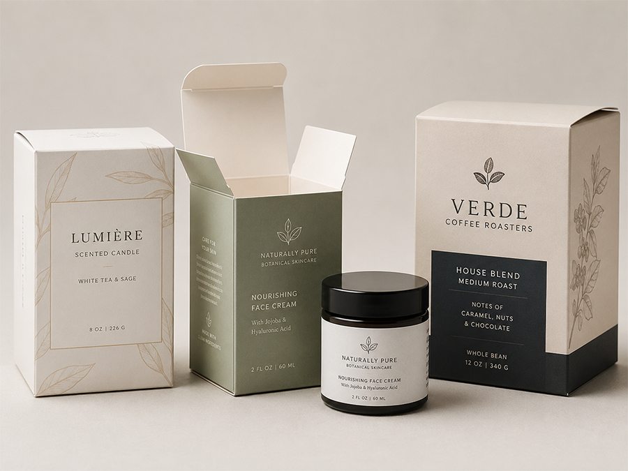 auto lock bottom paper boxes for candles jars and heavy retail products
