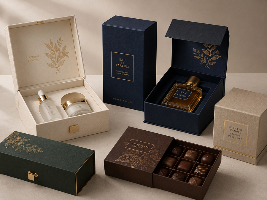 rigid paper boxes for perfume cosmetics chocolate and premium gifts